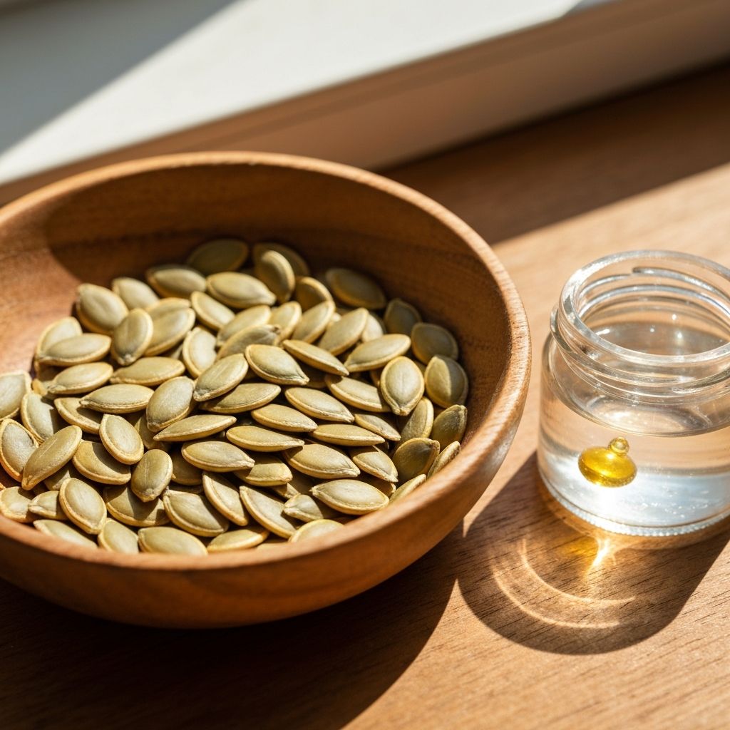 Biji labu sumber seng alami